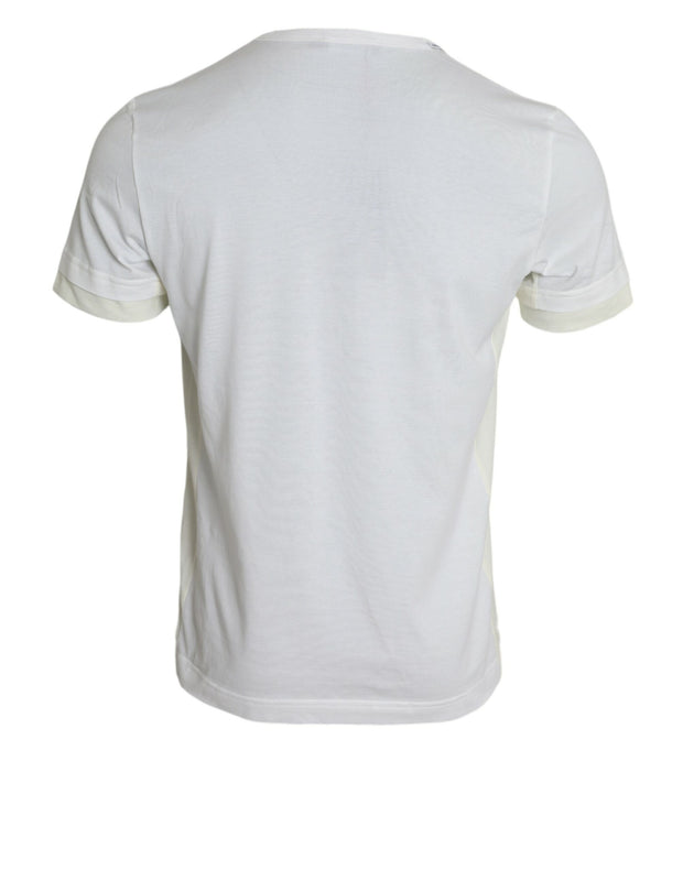 Elegant White Crew Neck Cotton Tee Dolce & Gabbana