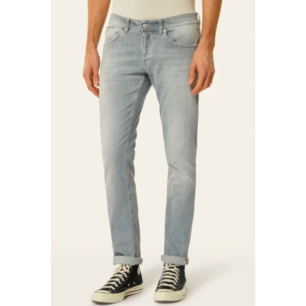 Sleek Stretch Gray Denim for Men Dondup