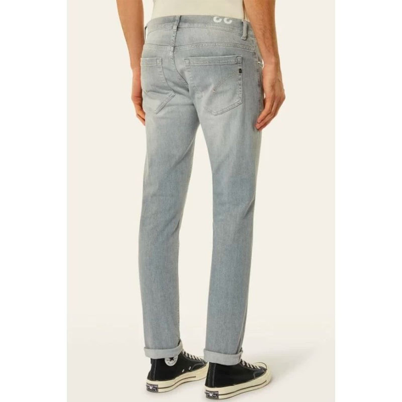 Sleek Stretch Gray Denim for Men Dondup