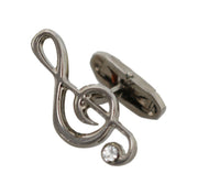 Elegant Silver Tremble Clef Cufflinks Dolce & Gabbana