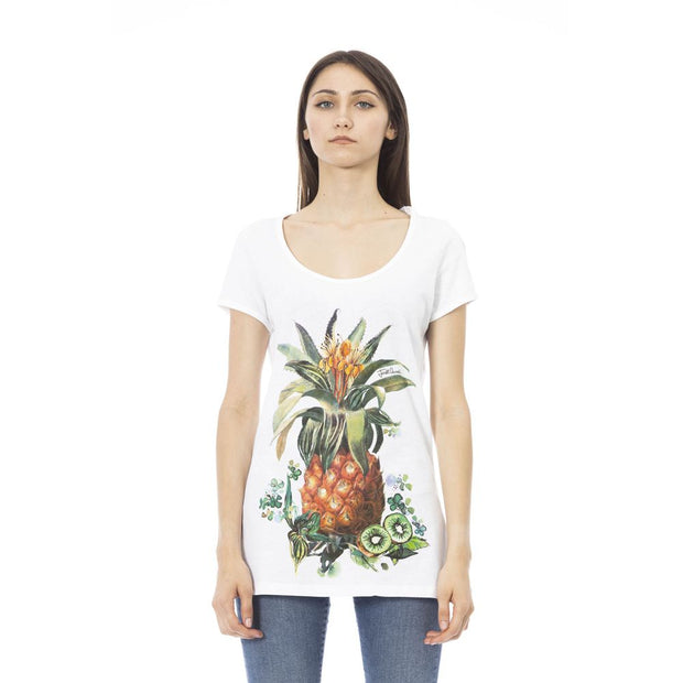 White Cotton Women T-Shirt Just Cavalli