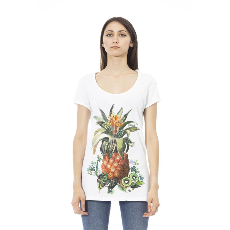 White Cotton Women T-Shirt Just Cavalli