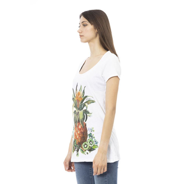 White Cotton Women T-Shirt Just Cavalli