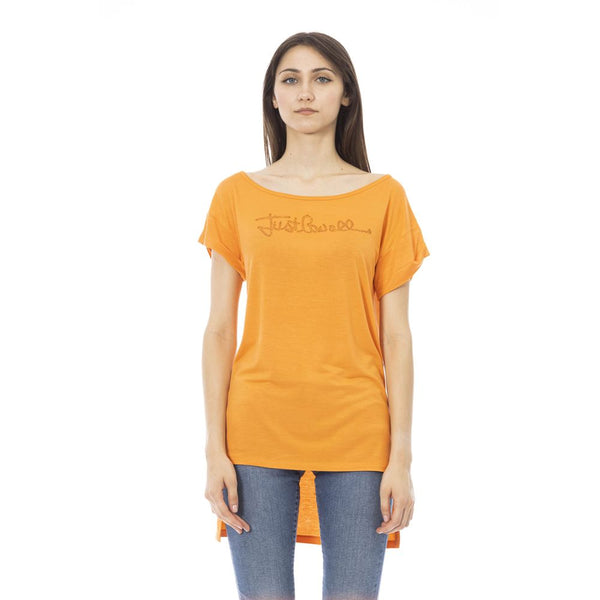 Orange Cotton Women T-Shirt Just Cavalli