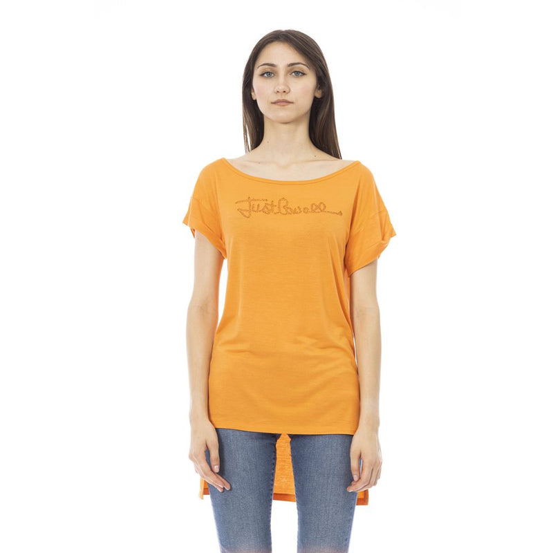 Orange Cotton Women T-Shirt Just Cavalli