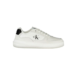 Sleek White Lace-Up Sneakers with Contrast Details Calvin Klein