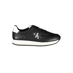 Sleek Black Lace-Up Sneakers with Contrast Details Calvin Klein