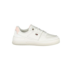 Elegant White Lace-Up Sneakers with Contrast Detail Tommy Hilfiger