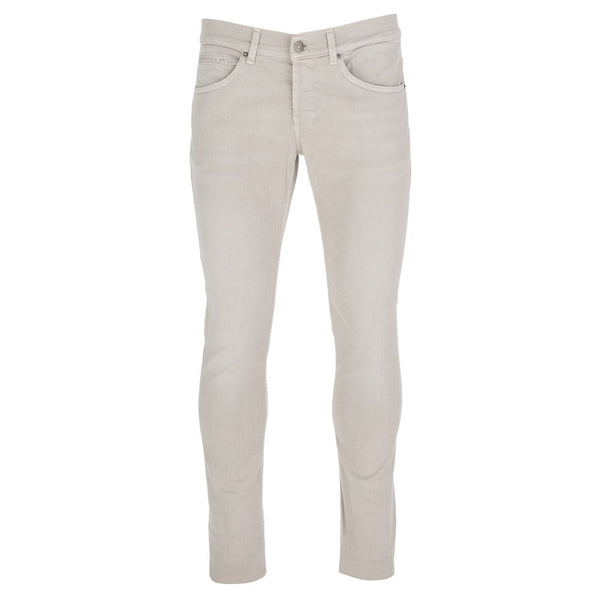 Chic Beige Stretch Cotton Trousers Dondup