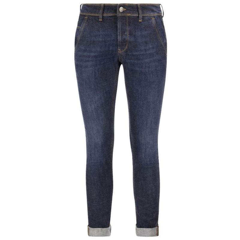 Sleek Skinny Fit Dark Blue Jeans Dondup