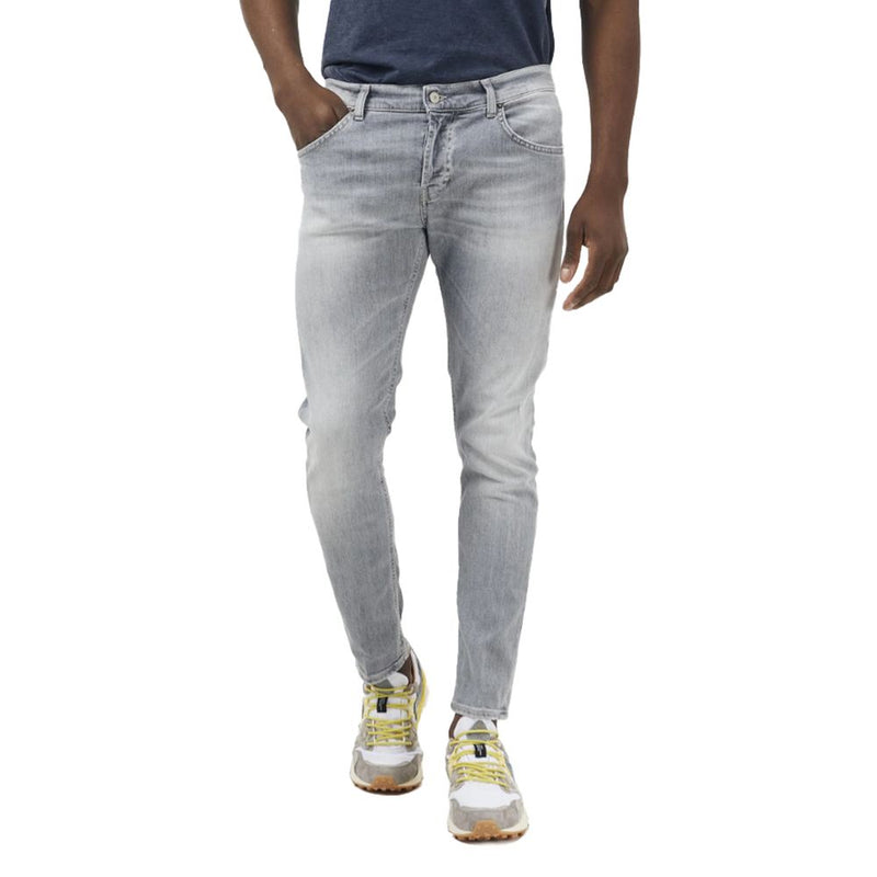 Elegant Grey Stretch Icon Jeans Dondup