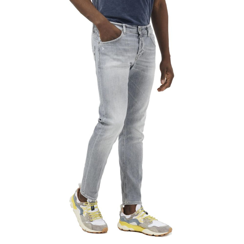 Elegant Grey Stretch Icon Jeans Dondup