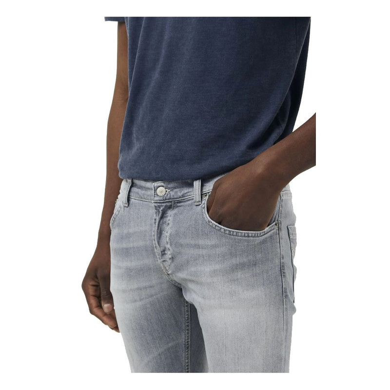 Elegant Grey Stretch Icon Jeans Dondup