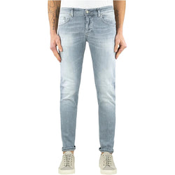 Sleek Gray Slim Fit Designer Jeans Dondup