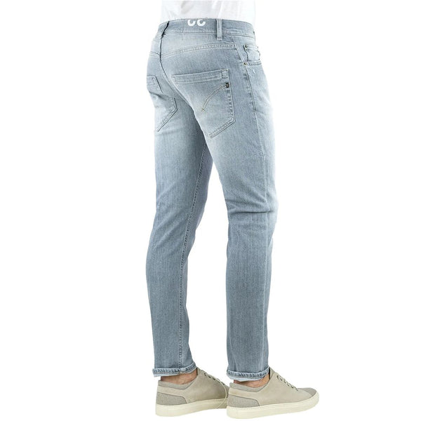 Sleek Gray Slim Fit Designer Jeans Dondup