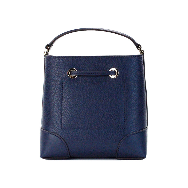 Mercer Small Navy Pebbled Leather Bucket Crossbody Bag Purse Michael Kors