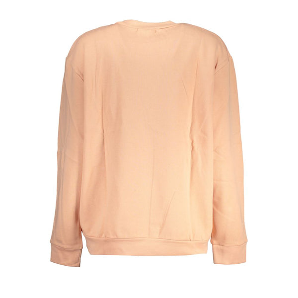 Chic Pink Fleece Crew Neck Sweatshirt Cavalli Class