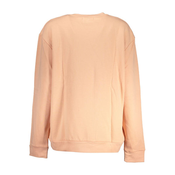 Elegant Long-Sleeved Pink Fleece Sweatshirt Cavalli Class