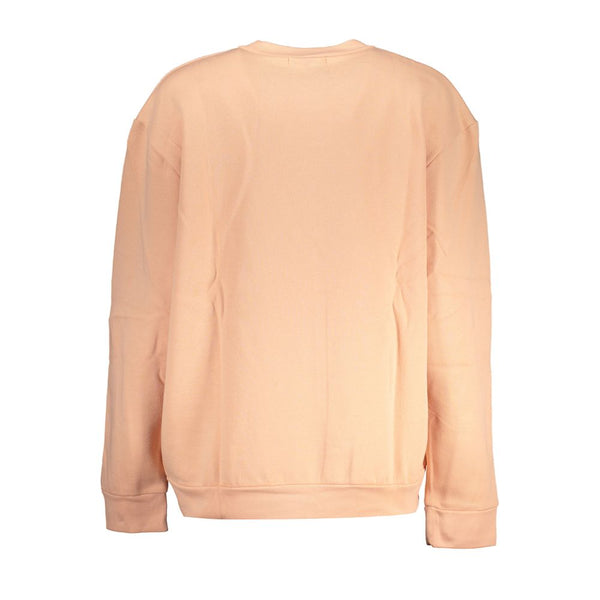 Elegant Pink Fleece Crew Neck Sweater Cavalli Class