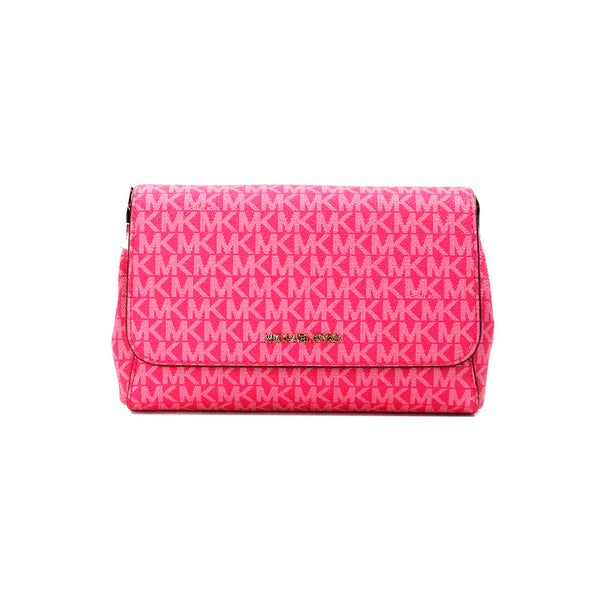 Jet Set Medium Electric Pink Convertible Pouchette Crossbody Bag Michael Kors