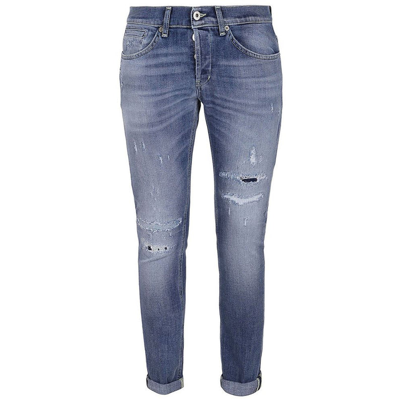 Chic Distressed Blue Stretch Jeans Dondup