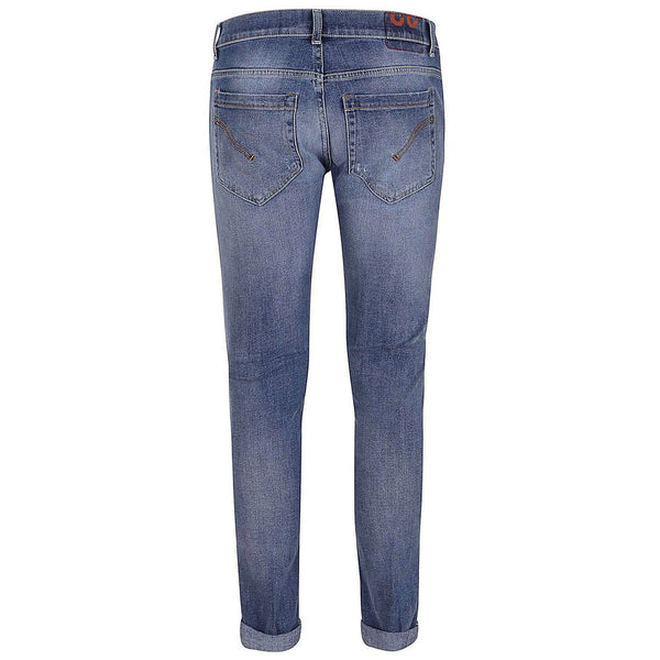 Chic Distressed Blue Stretch Jeans Dondup