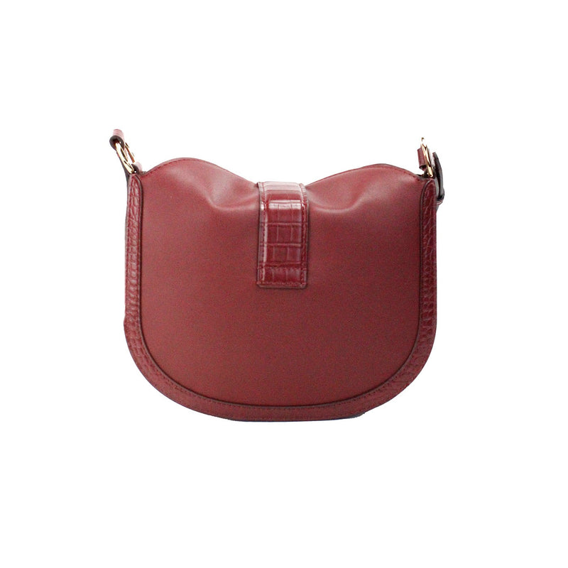 Gabby Small Dark Cherry Leather Foldover Hobo Crossbody Bag Michael Kors