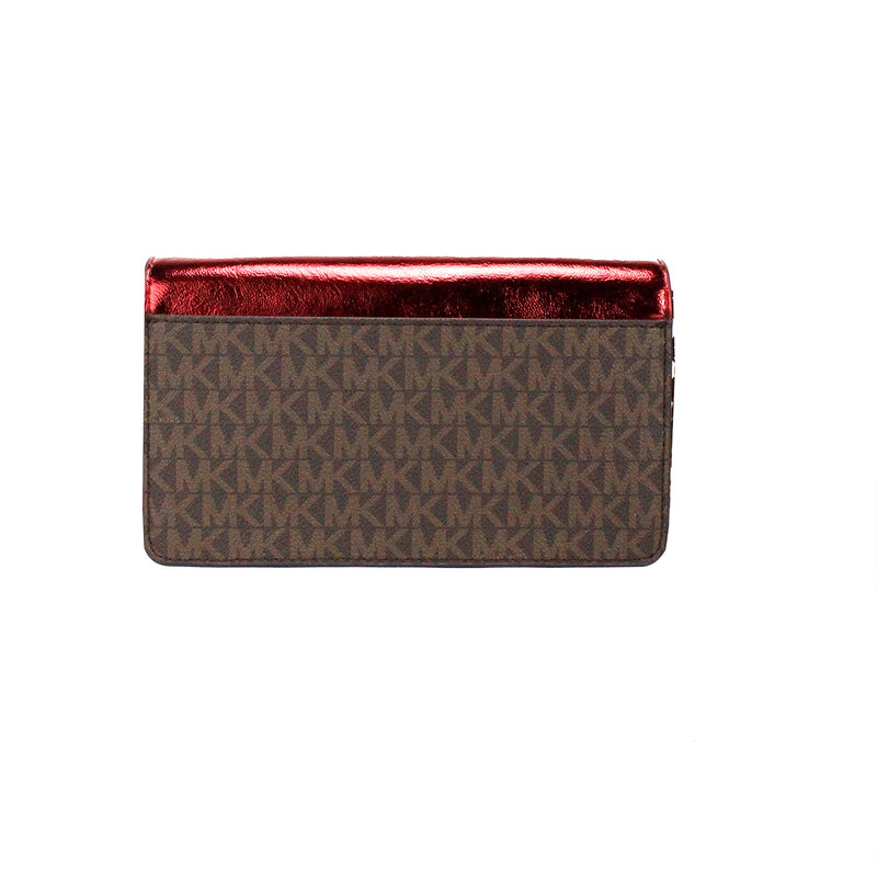 Jet Set Travel Crimson Small Flap Clutch Crossbody Bag Michael Kors