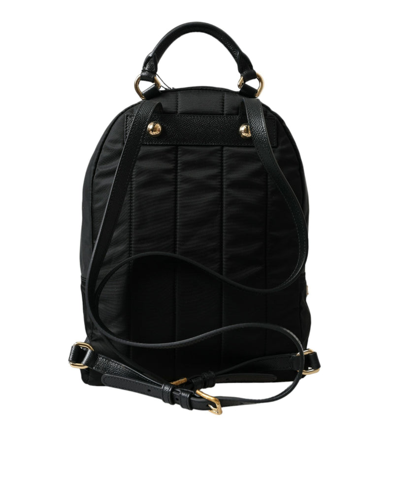 Elegant Embellished Black Backpack Dolce & Gabbana