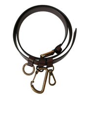 Elegant Brown Calf Leather Belt - Timeless Accessory Dolce & Gabbana