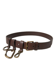 Elegant Brown Calf Leather Belt - Timeless Accessory Dolce & Gabbana