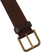 Elegant Brown Calf Leather Belt - Timeless Accessory Dolce & Gabbana