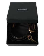 Elegant Brown Calf Leather Belt - Timeless Accessory Dolce & Gabbana