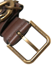 Elegant Calf Leather Belt with Metal Buckle Closure Dolce & Gabbana