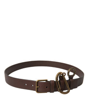 Elegant Calf Leather Belt with Metal Buckle Closure Dolce & Gabbana