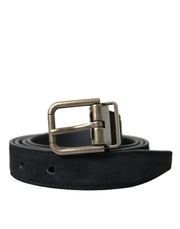 Elegant Black Leather Belt with Metal Buckle Dolce & Gabbana