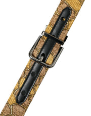 Elegant Gold Leather Belt Dolce & Gabbana