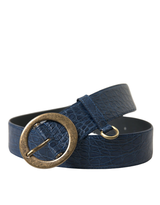 Elegant Italian Leather Belt with Metal Buckle Dolce & Gabbana