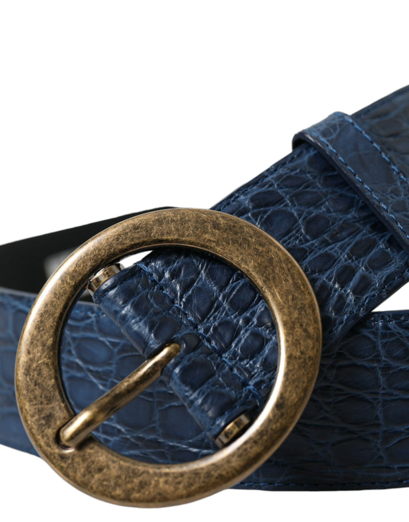 Elegant Italian Leather Belt with Metal Buckle Dolce & Gabbana