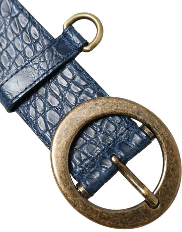 Elegant Italian Leather Belt with Metal Buckle Dolce & Gabbana