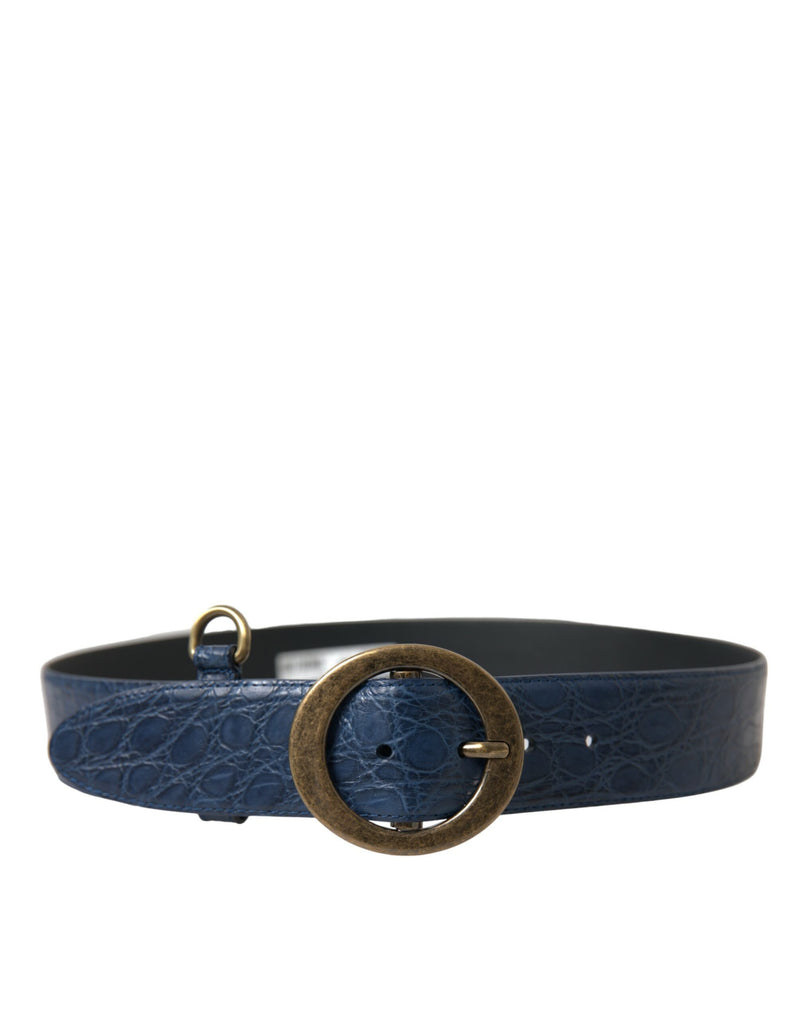 Elegant Italian Leather Belt with Metal Buckle Dolce & Gabbana