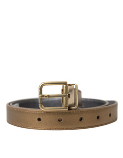 Metallic Gold Leather Belt - Timeless Elegance Dolce & Gabbana