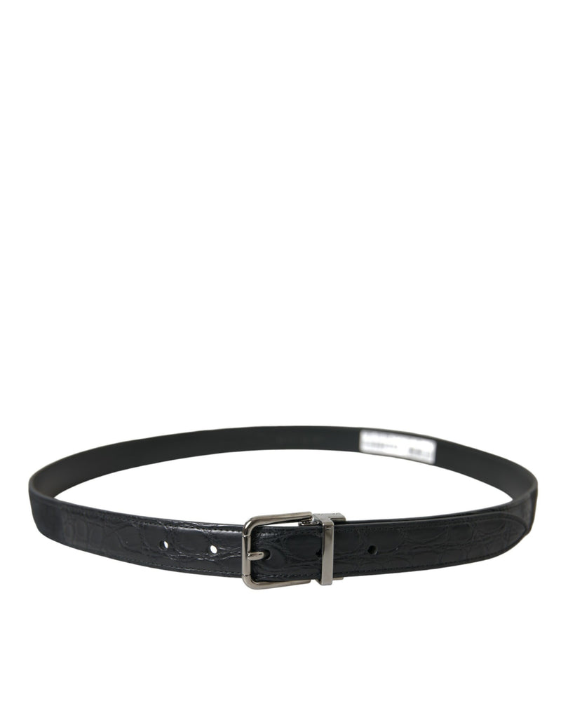 Elegant Leather Belt with Metal Buckle Dolce & Gabbana