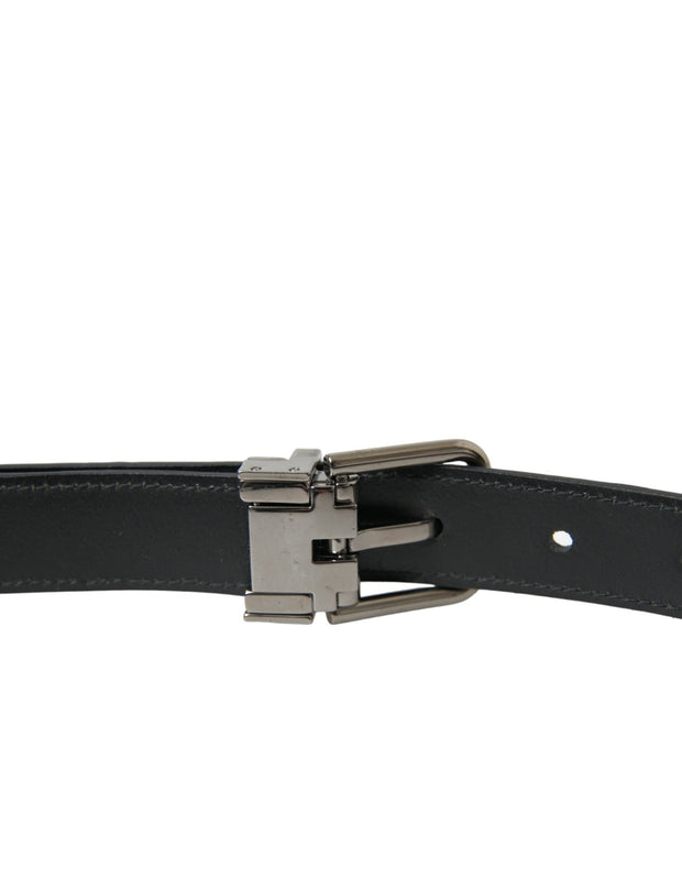 Elegant Leather Belt with Metal Buckle Dolce & Gabbana