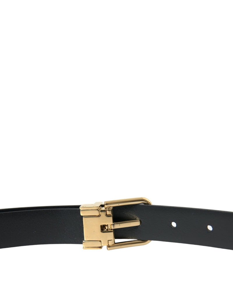 Elegant Blue Calf Leather Belt Dolce & Gabbana