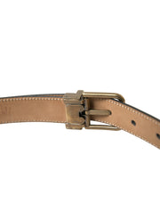 Elegant Black Calf Leather Belt Dolce & Gabbana