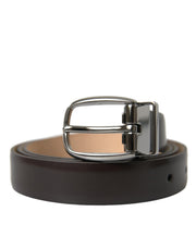 Elegant Leather Belt with Eye-Catching Buckle Dolce & Gabbana