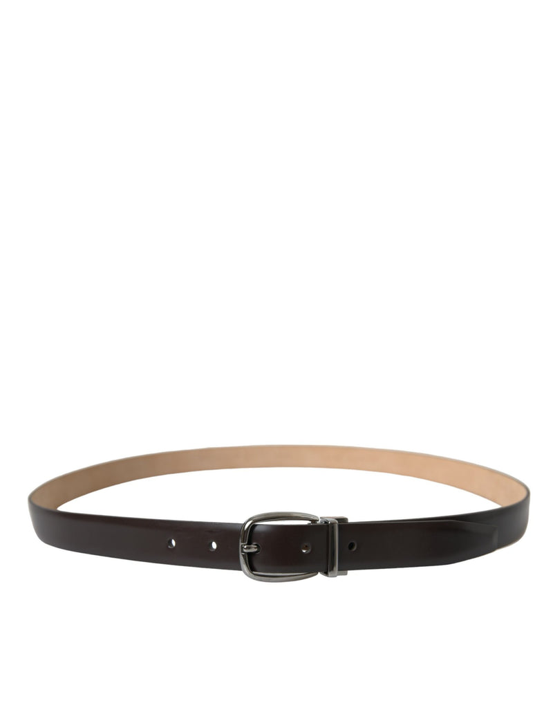 Elegant Leather Belt with Eye-Catching Buckle Dolce & Gabbana