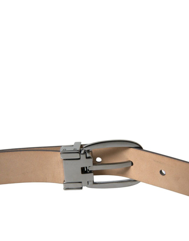 Elegant Leather Belt with Eye-Catching Buckle Dolce & Gabbana