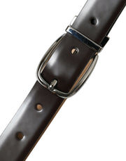 Elegant Leather Belt with Eye-Catching Buckle Dolce & Gabbana